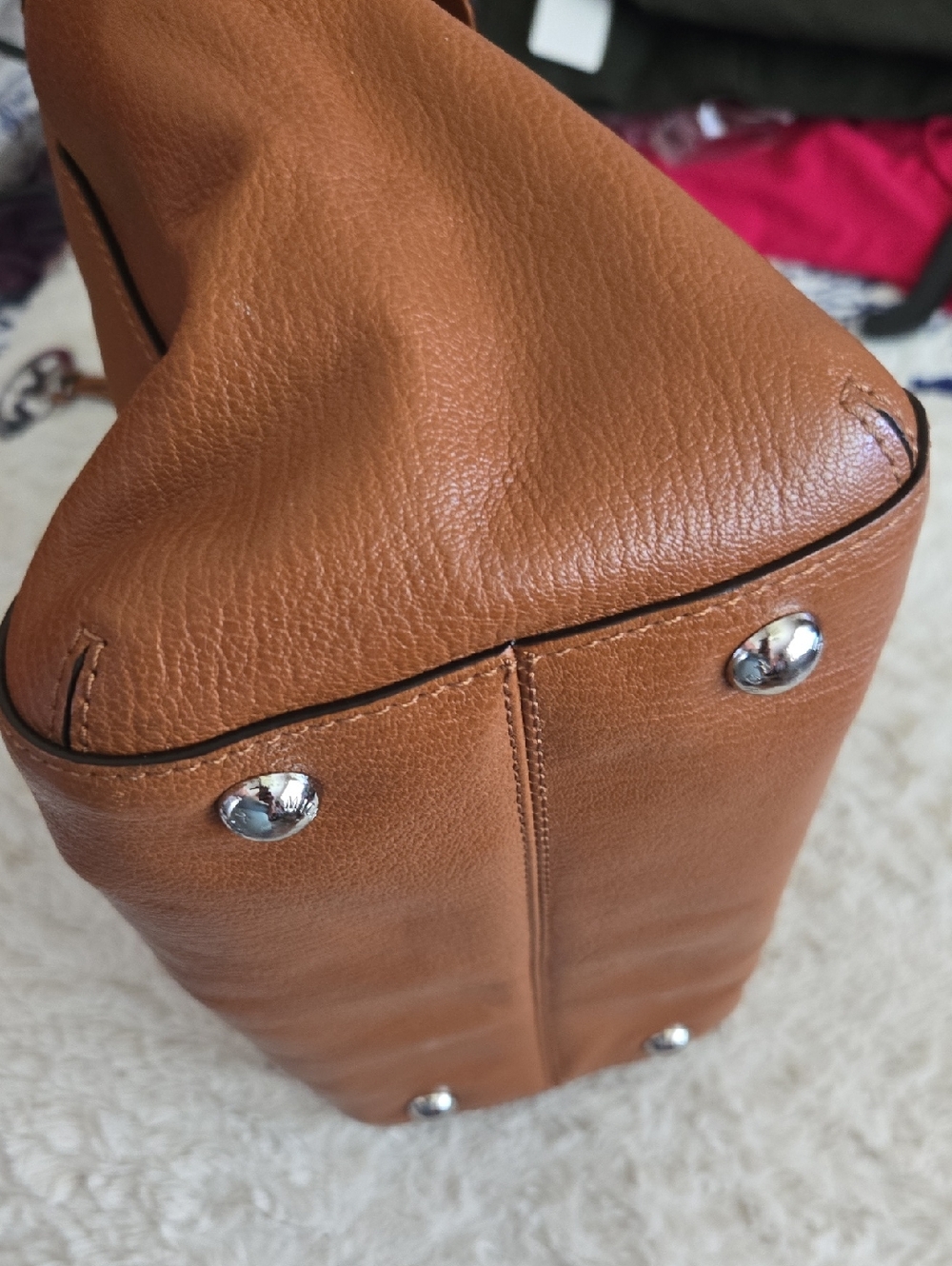 Michael Kors Tan Leather Top-Handle Satchel - Picture 5 of 8
